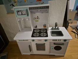 Kinderküche Holz mit l Zubehör - Spielküche für kleine Köche