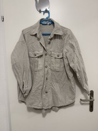 Helle Cord Jacke im Hemd-Stil, Grösse S, ideal für Herbst!