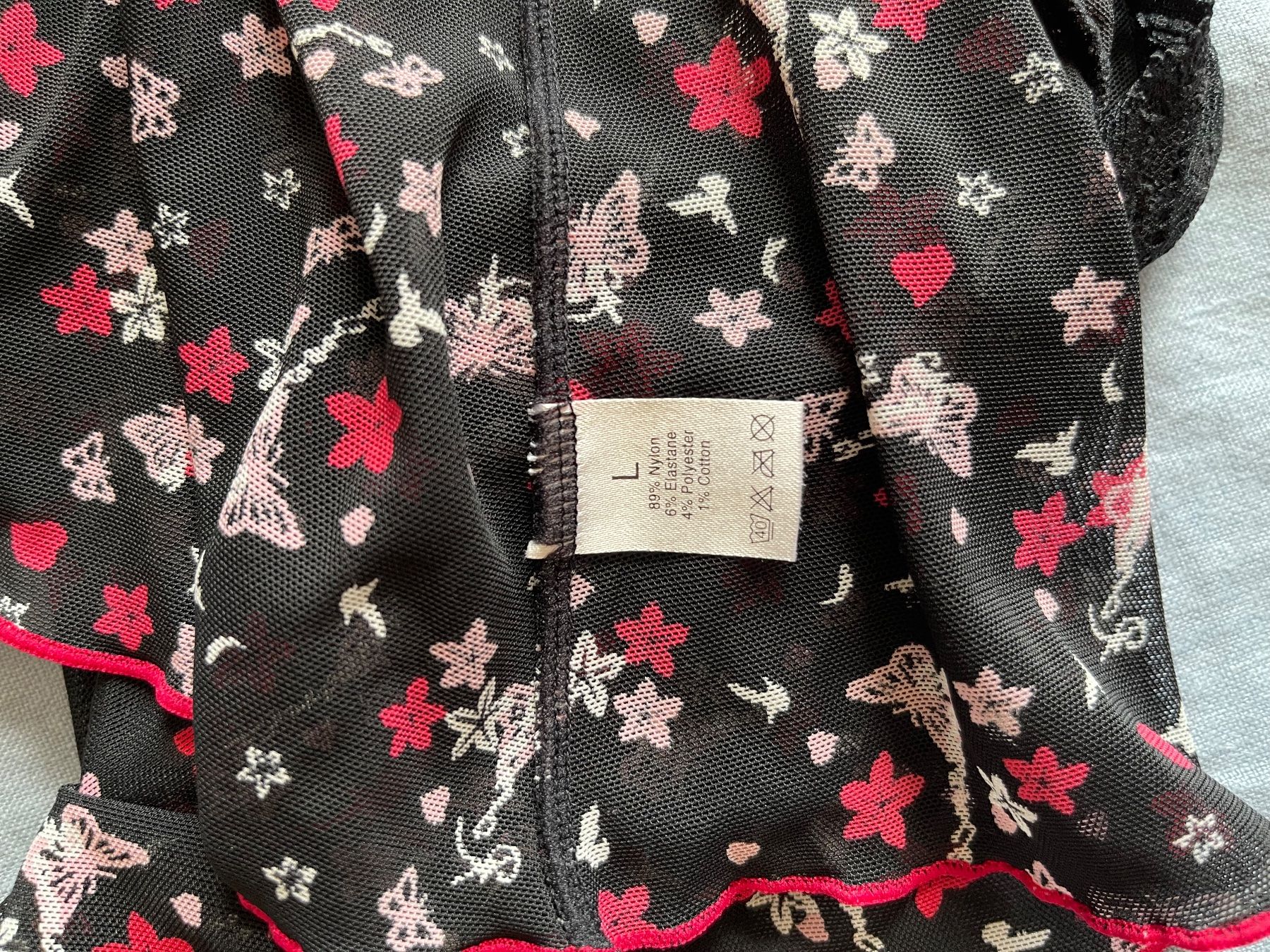 Beldona Top: Beldona, Top, schwarz gemustert, Gr L – Usato da Meggen venduto da tulipe21 3