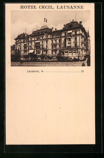 Cartes postales: AK Lausanne, Hotel Cecil – D'occasion à Berlin par bartko-reher