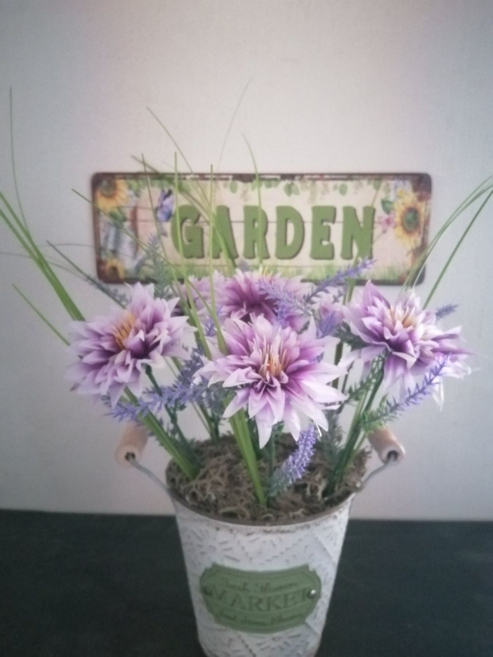 Tutte le decorazioni: 🌞Garden Zauber Gesteck - Tischdeko im Henkel- Topf – Nuovo e nell'imballaggio originale da langenthal venduto da Jordi04 1