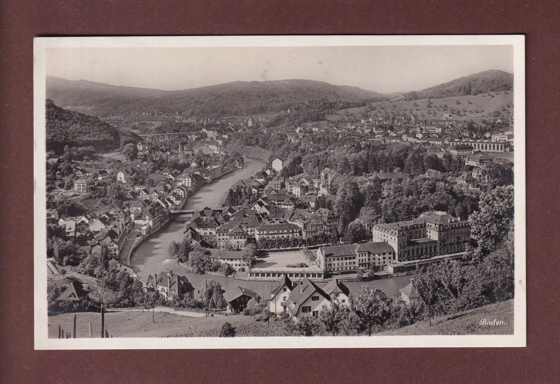 Cartoline postali: BADEN - Teilansicht - 1930 – Usato da Pully venduto da nicecards-shop