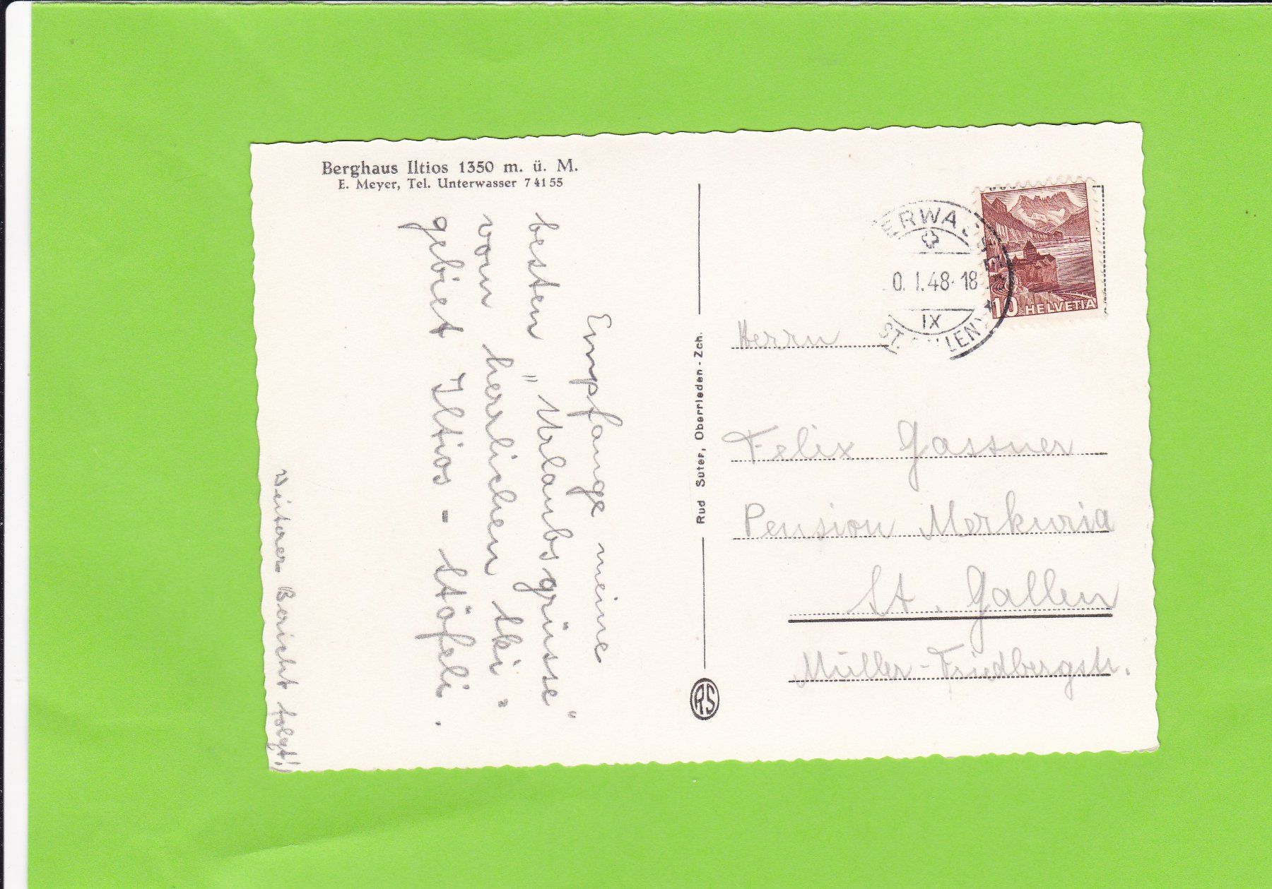 Cartoline postali: Unterwasser-Iltios--Winter – Usato da St. Peterzell venduto da neckertal 1