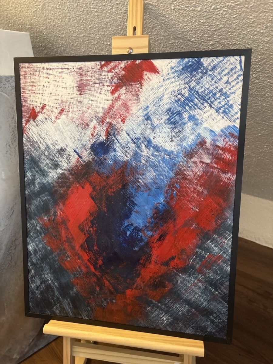 Dipinti: Abstract Painting on paper with frame 35x45cm – Nuovo (secondo la descrizione) da Zürich venduto da Asybb 1