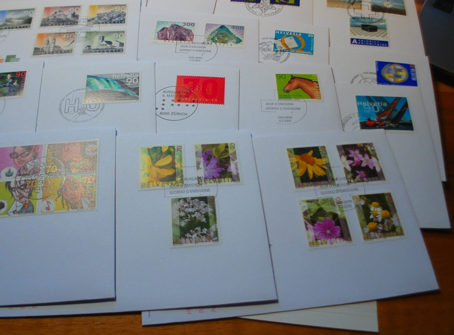 Tous les timbres: Set FDC 2003, 21Belege – D'occasion à Niederwil AG par morostahu