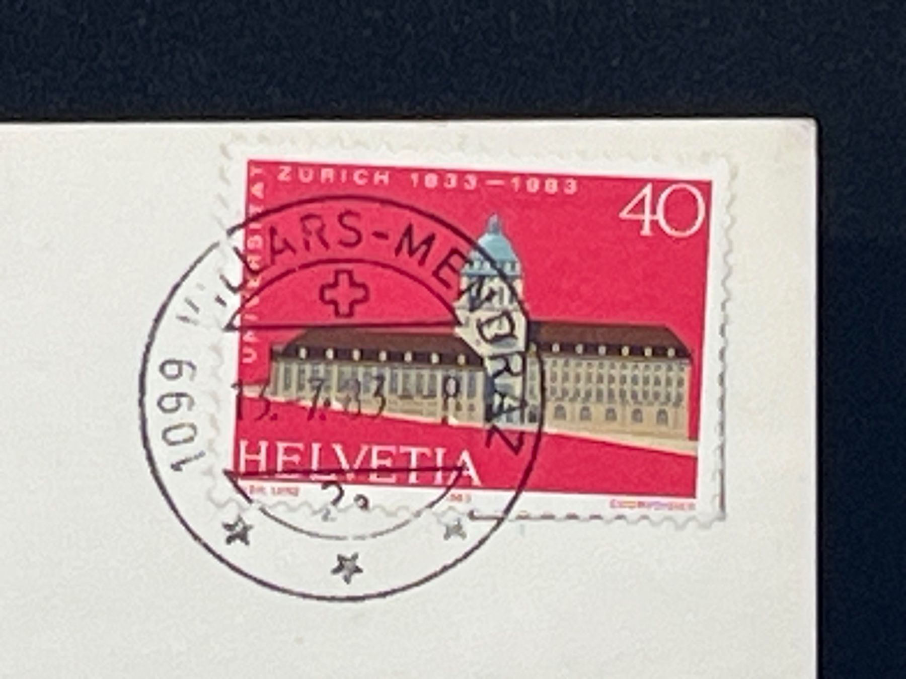 Cartoline postali: Villars-Mendraz: Vue aerienne – Usato da Widnau venduto da Brusi9 1