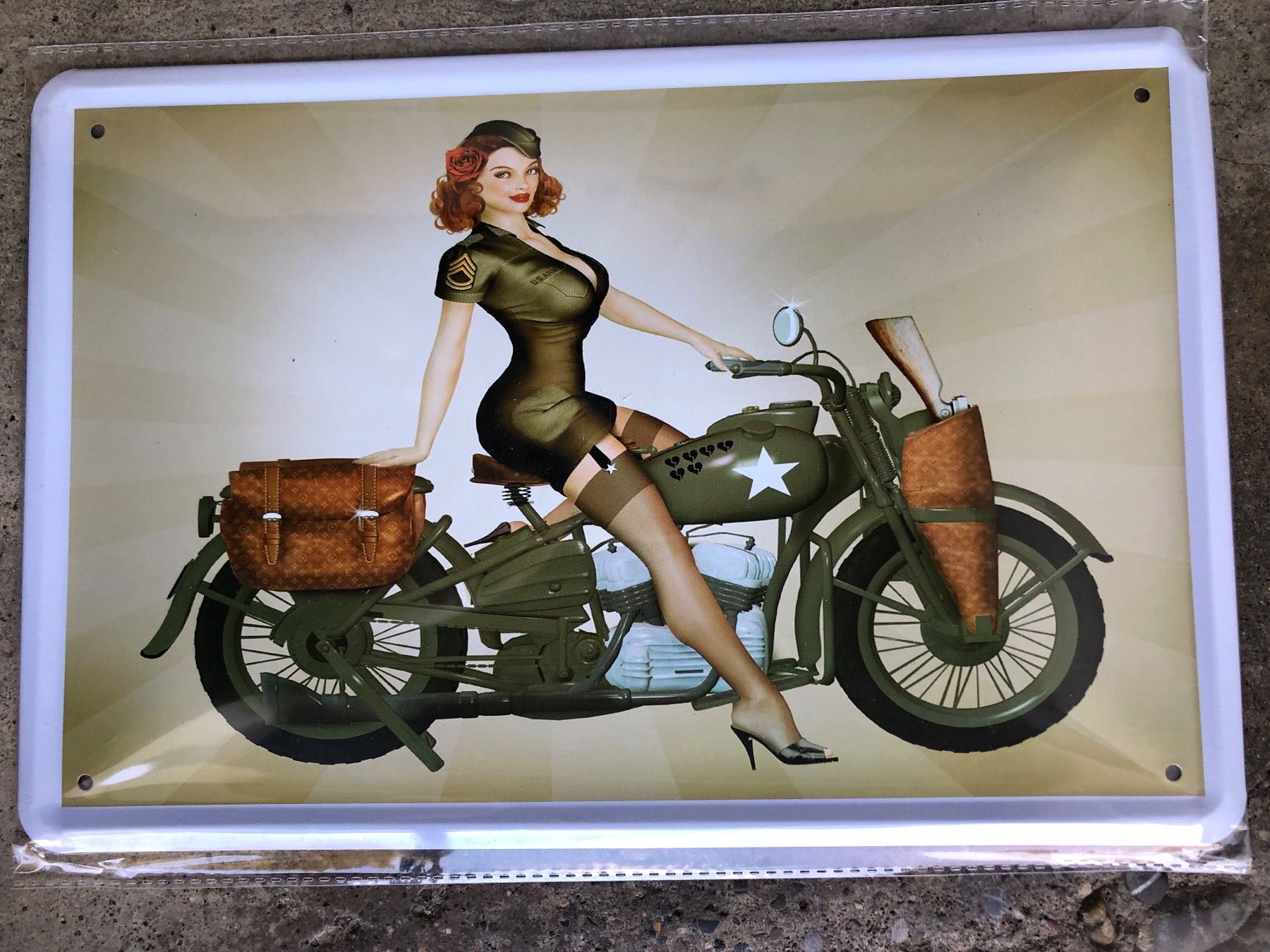Insegne: Harley Davidson military army pin up classic – Nuovo (secondo la descrizione) da Reinach AG venduto da rares75
