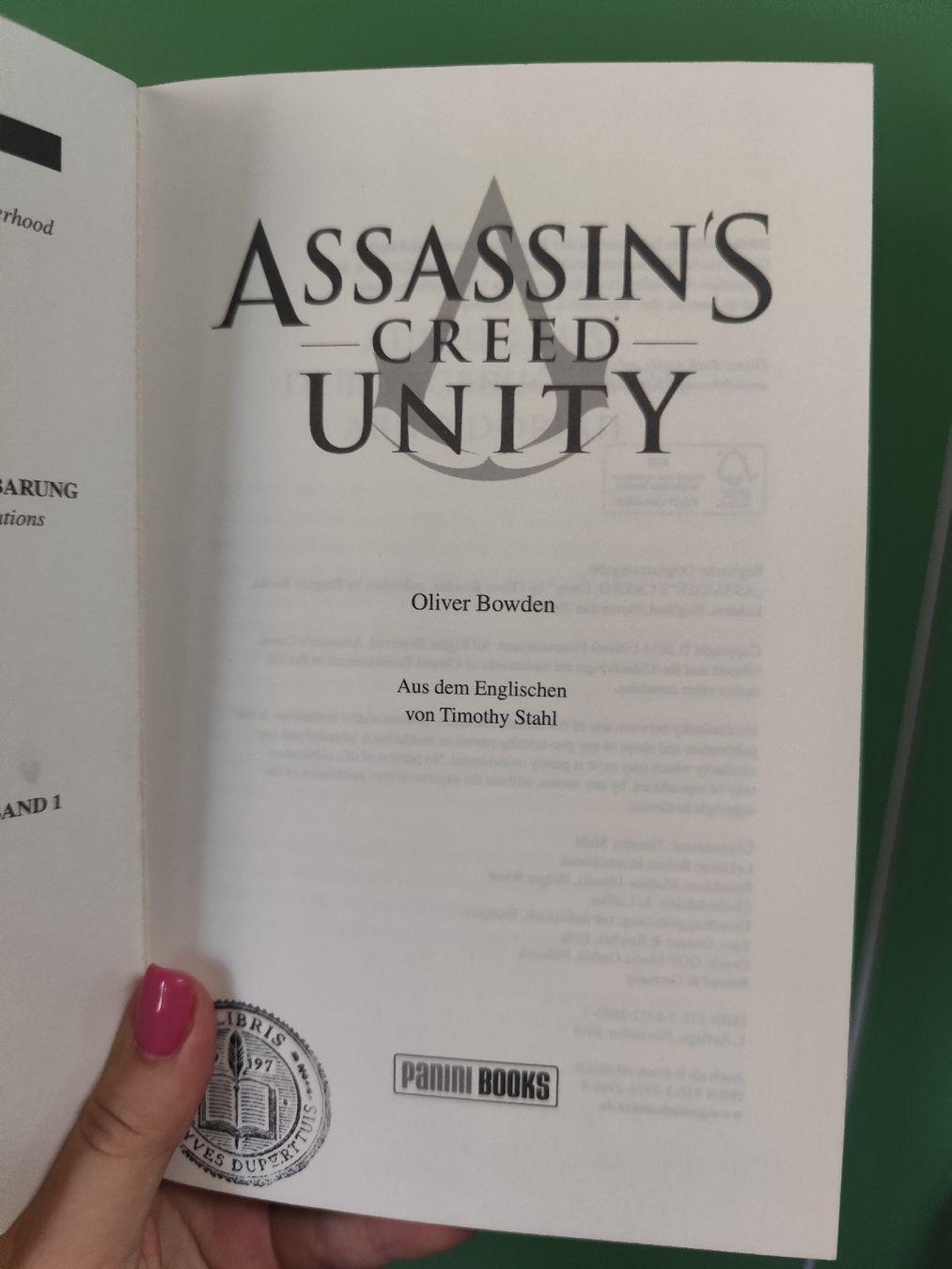 Bücher: Assassin's Creed Unity Oliver Bowden Book German – Gebraucht aus Mägenwil von VintageGirly 5