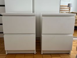 Nachtkästchen weiss 2er Set Ikea