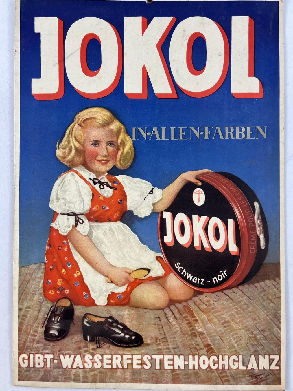 WerbePlakat Jokol Schuhcreme, chem. Fabrik E. Jokl, Zürich (Gebraucht ...