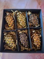 neu: 6 Tannenzapfen Glas sortiert Weihnachtsdeko