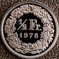 50 Rappen 1978 pp / aus Münzsatz / in einer Münzkapsel