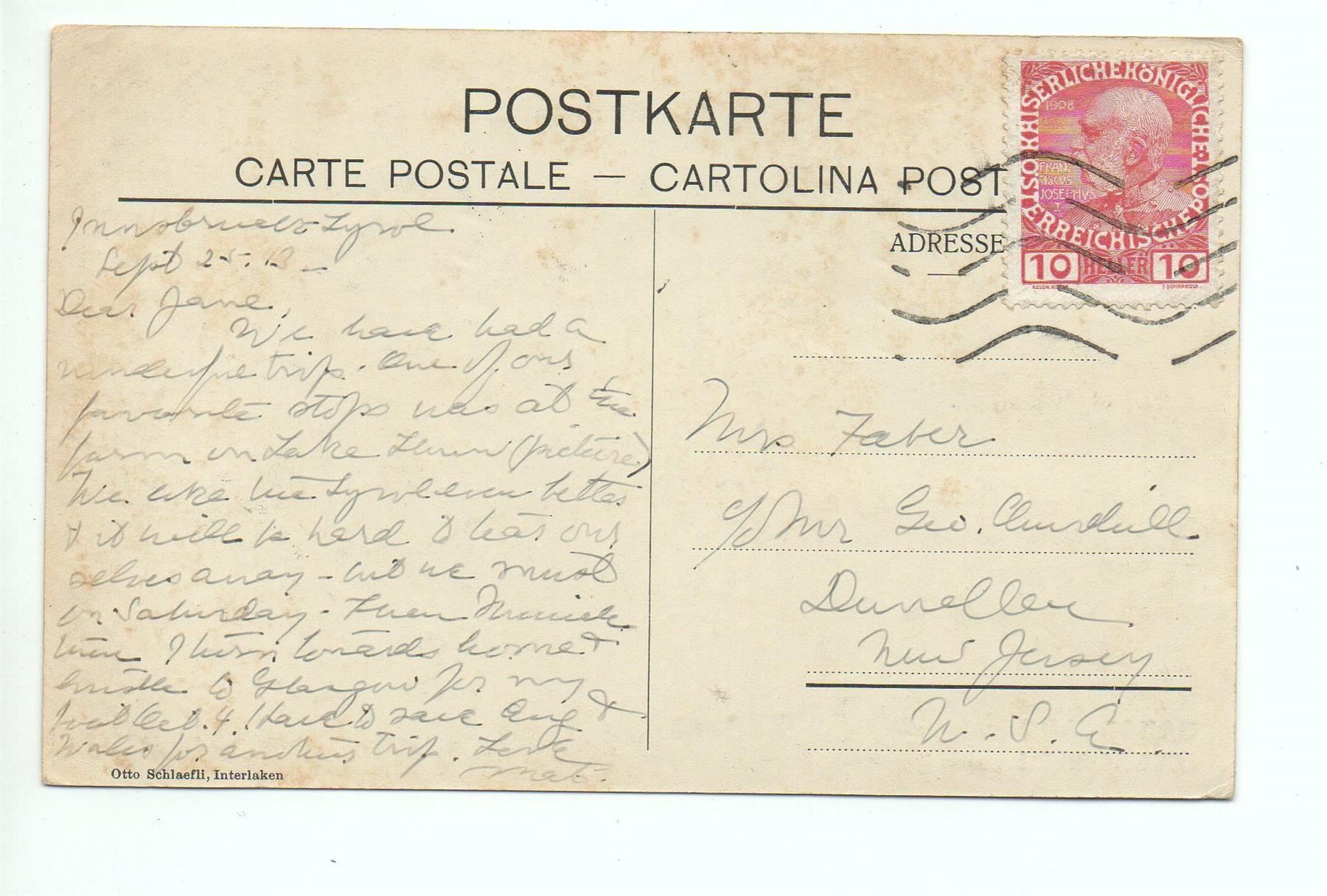Cartoline postali: INTERLAKEN Manor Farm – Usato da Jona venduto da philajona 1