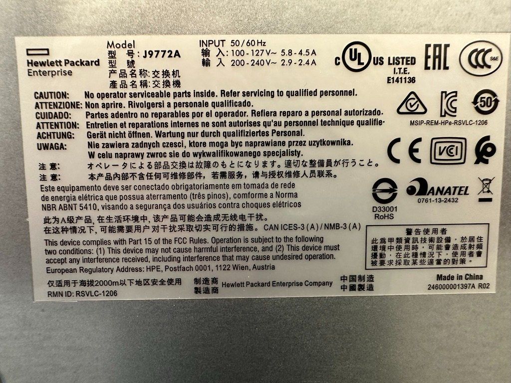 Hewlett Packard Hub & Switch: Aruba 2530-48G Switch, J9772A - PoE+ 52 Port Switch – Usato da Wohlen AG venduto da Pitbayer 4