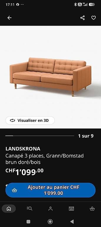 Ikea Divani: canapé 3 places LANDSKRONA  IKEA – Nuovo (secondo la descrizione) da Ecublens VD venduto da mor_lqc5 1
