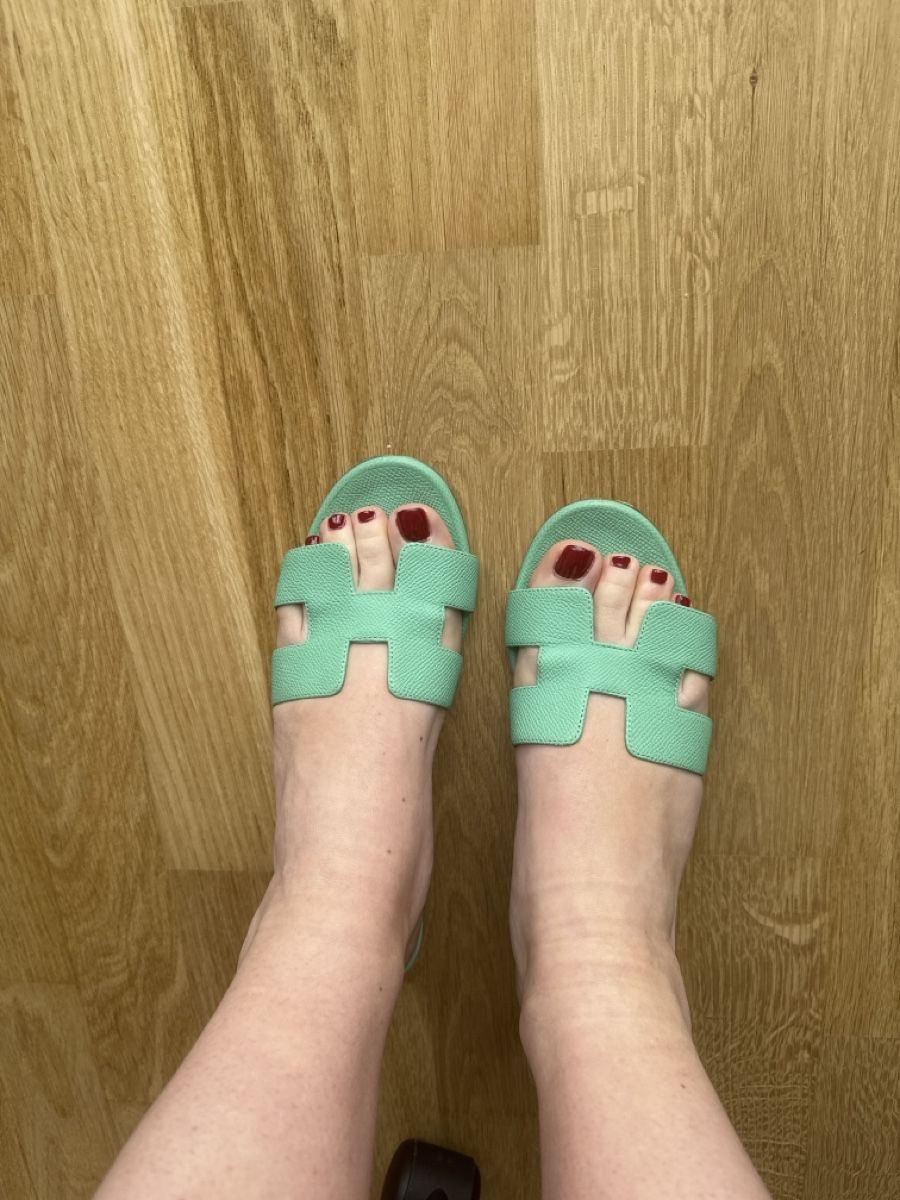 Hermès Scarpe da donna: Hermès sandals, size 39, green – Usato da Fribourg venduto da ksu_65bh