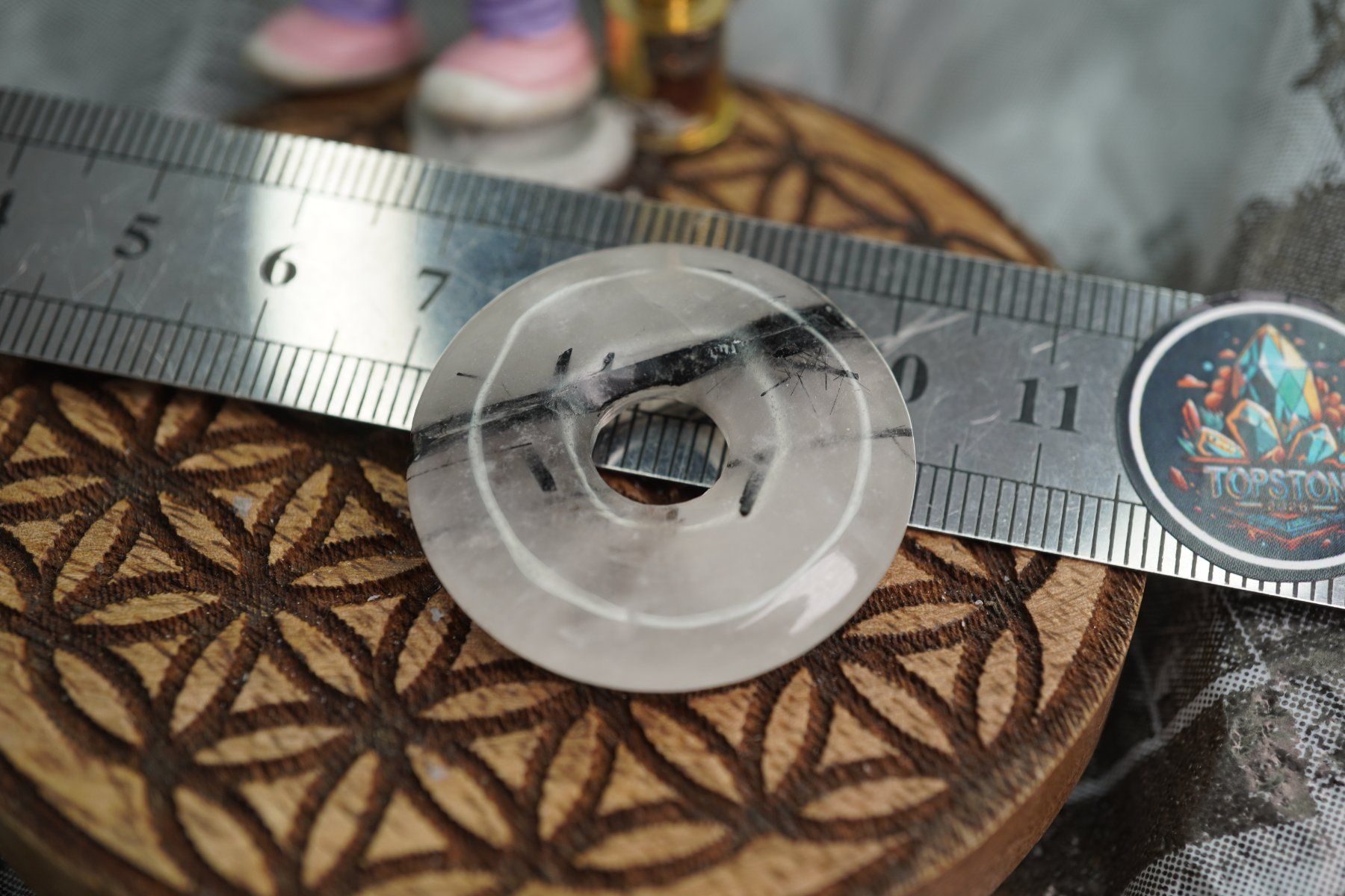 Mineralien & Heilsteine: Turmalin Quarz    ca30mm     Top  Pi Scheibe – Neu und originalverpackt aus Eschenbach SG von topstone 5