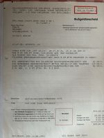 Rarität: Bussgeldbescheid Karlsruhe über 525.00 DM 27.07.91