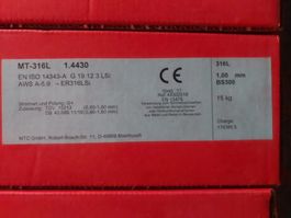 Schweissdraht Edelstahl 1.4430, Ø:1.0mm, 15 Kg Spule