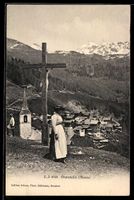 Chandolin /Valais, Teilansicht mit Kirch