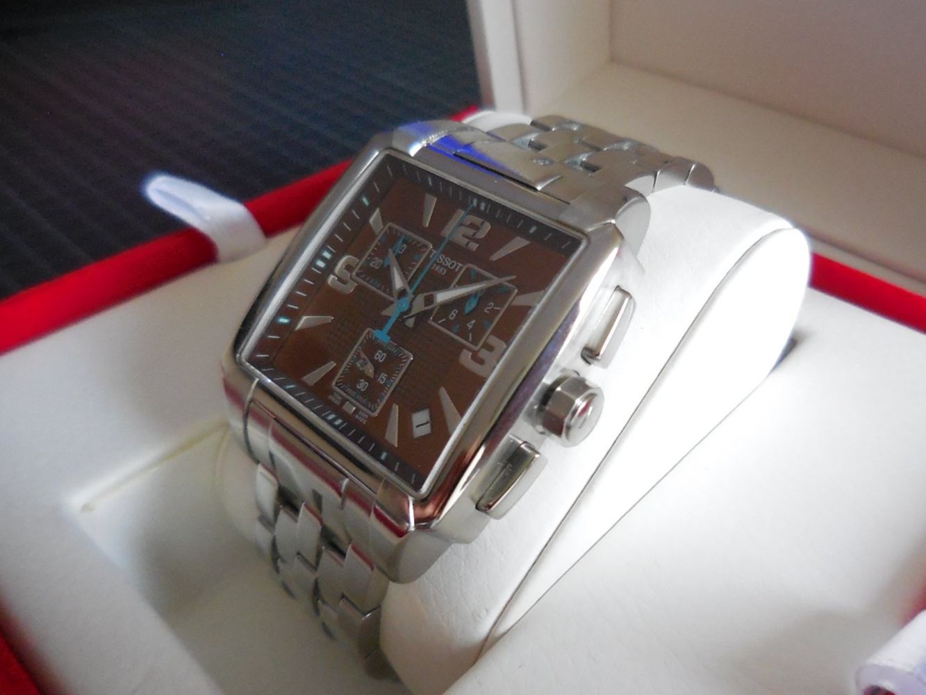 Tissot Orologi: TISSOT QUADRATO quarz chrono braun – Nuovo (secondo la descrizione) da Waldstatt venduto da 37bernhard79 3