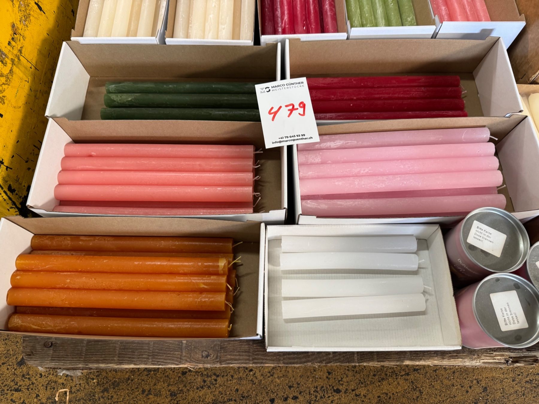 Kerzen: 479 Posten Raureifkerzen aus Liquidation – Gebraucht aus Derendingen von Meisterstuecke 1