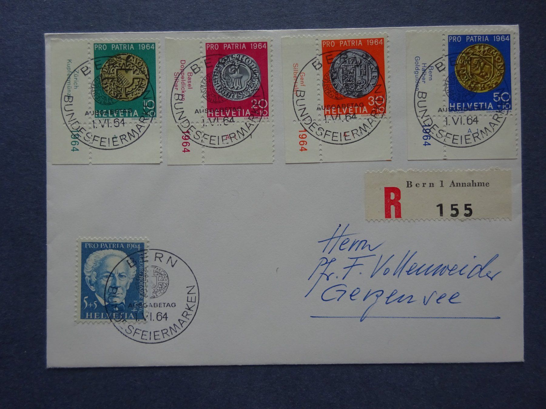 Tutti i francobolli: 1964 Pro Patria FDC mit ET-Voll – Usato da Appenzell-Steinegg venduto da adi1975