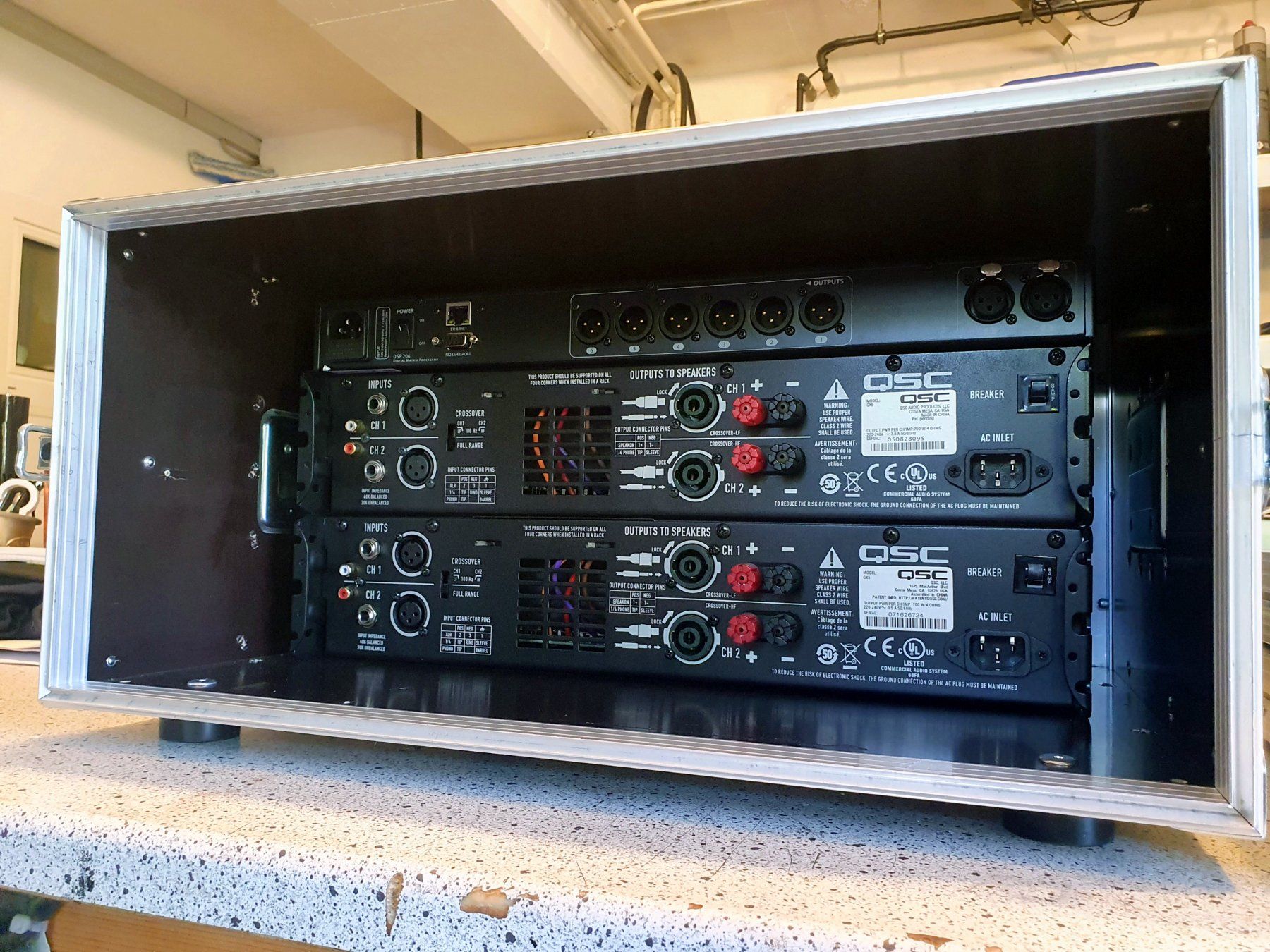 Qsc Amplificatori: Amprack mit 2 Stück QSC GX5 – Usato da Waldkirch venduto da mediak 2