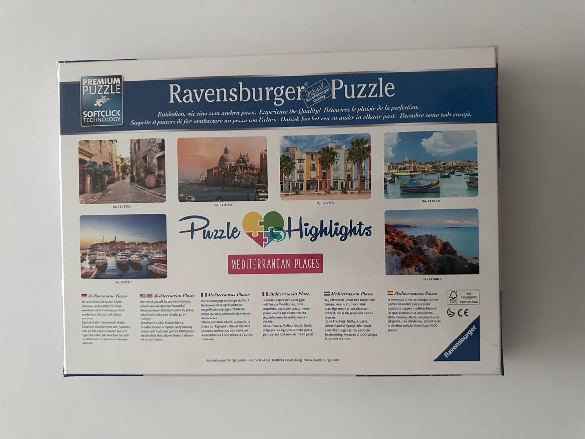 Ravensburger Puzzle: Ravensburgr Puzzle Mediterranan Places – Nuovo e nell'imballaggio originale da Glattbrugg venduto da sab_989l 1