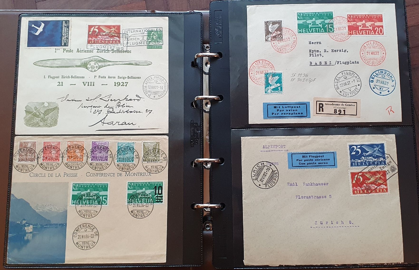 Tutti i francobolli: Album mit Flugpost Briefe und Karten – Usato da Kreuzlingen venduto da Rschweiz1