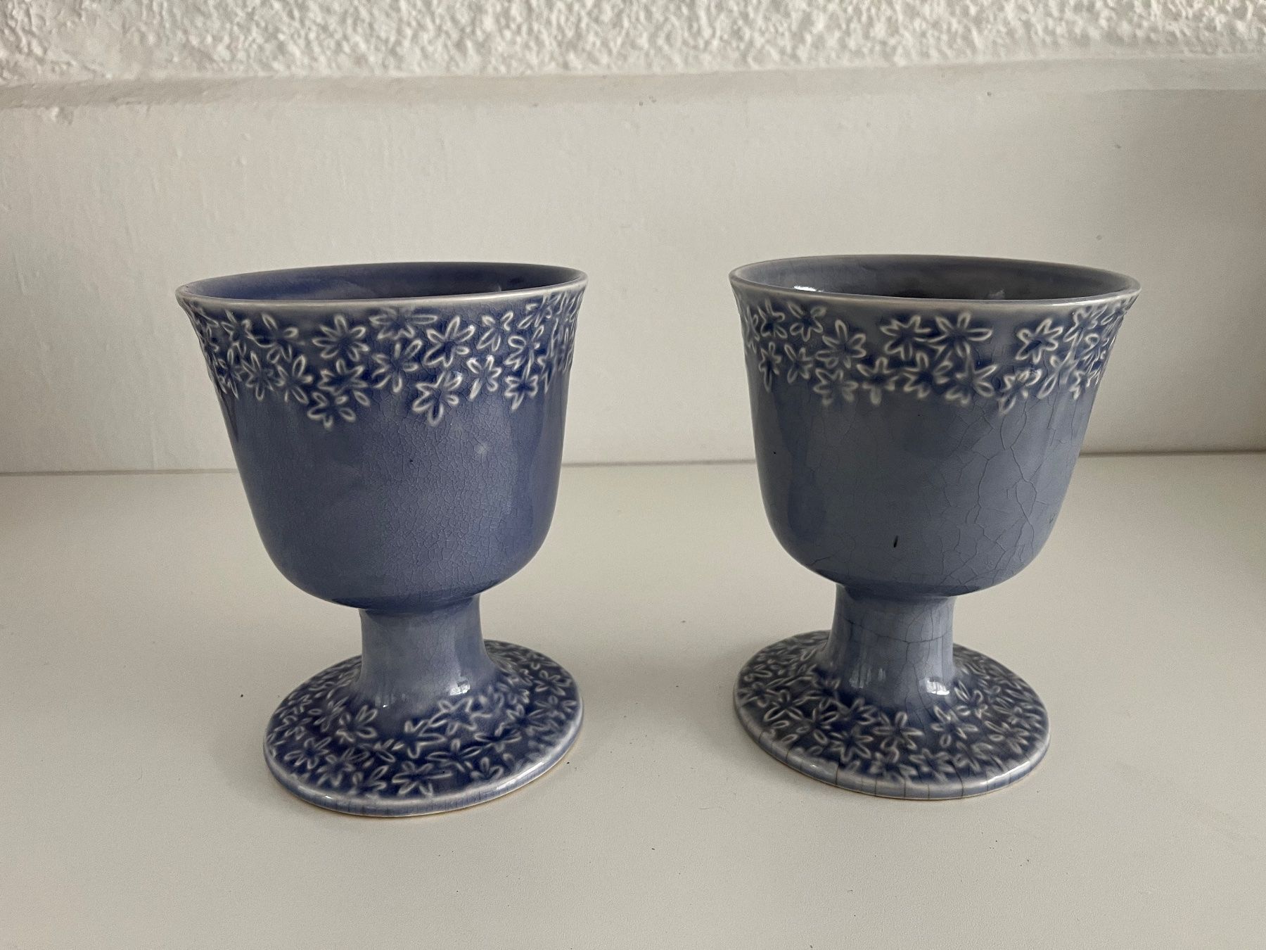 Tutte le decorazioni: 2Stk. Kelche aus Keramik, glasiert, lila – Usato da Wetzikon ZH venduto da seli03 3