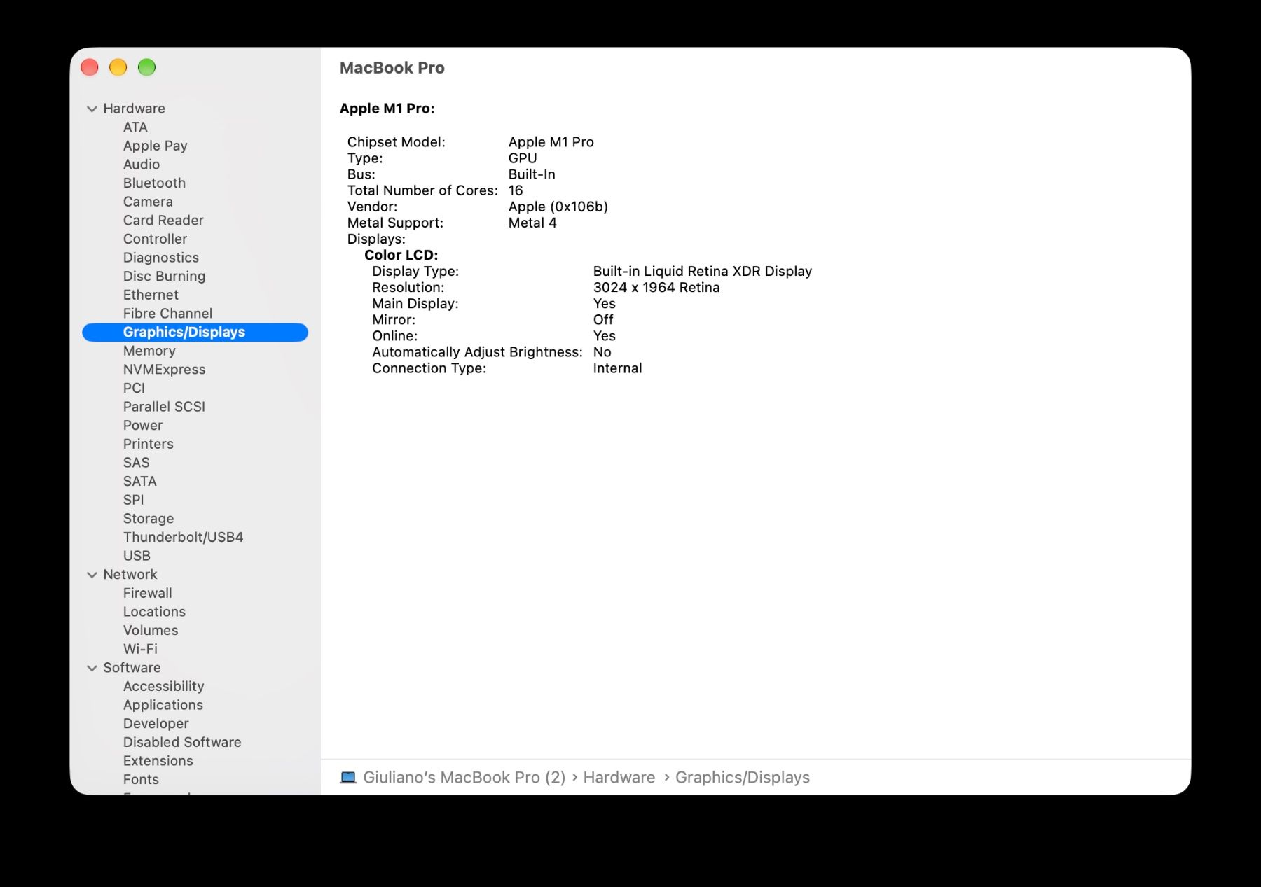 Apple Notebooks: MacBook Pro 2021 10C/16G 1To – Gebraucht aus Cottens FR von ginop 8
