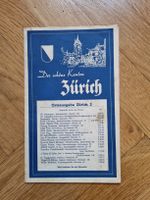 Antike Faltkarte Kanton Zürich 1939