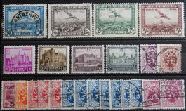 Belgien ex. Kat. 251-300 */gest. 1929/30