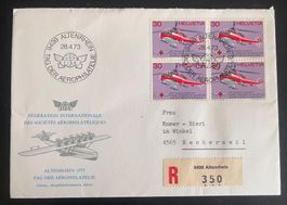 Tag der Aerophilatelie Altenrhein 1973 R-Brief 350