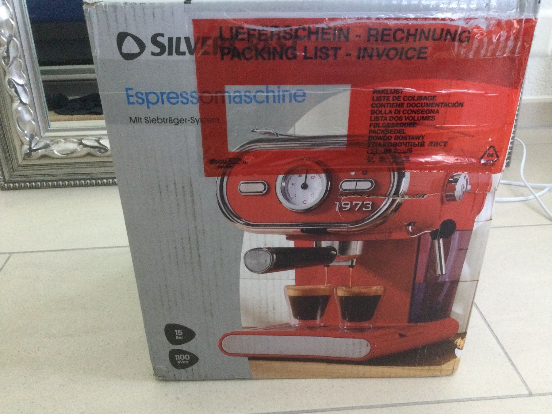 SilverCrest Macchine per caffè & Macchine per espresso: Silvercrest Espressomaschine rot mit Kolben Originalverpackt – Nuovo e nell'imballaggio originale da Zug venduto da ang_rxx5 2