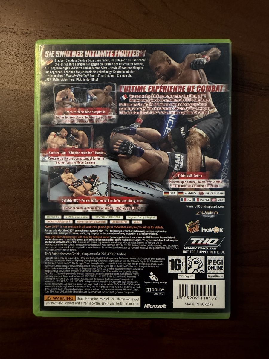 Microsoft Spiele: UFC Undisputed 2009 für Xbox 360 – Gebraucht aus Thunstetten von Virus_33 2