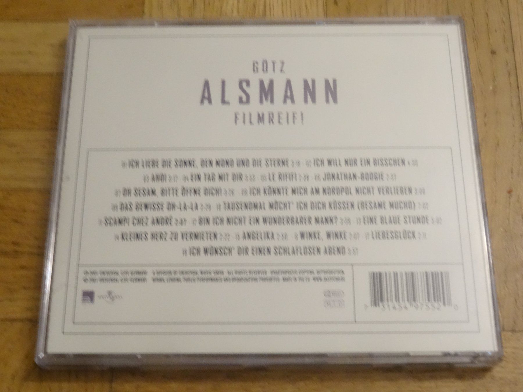 CD: Götz Alsmann - Filmreif! CD – Usato da Olten venduto da Disc-Ausverkauf 1