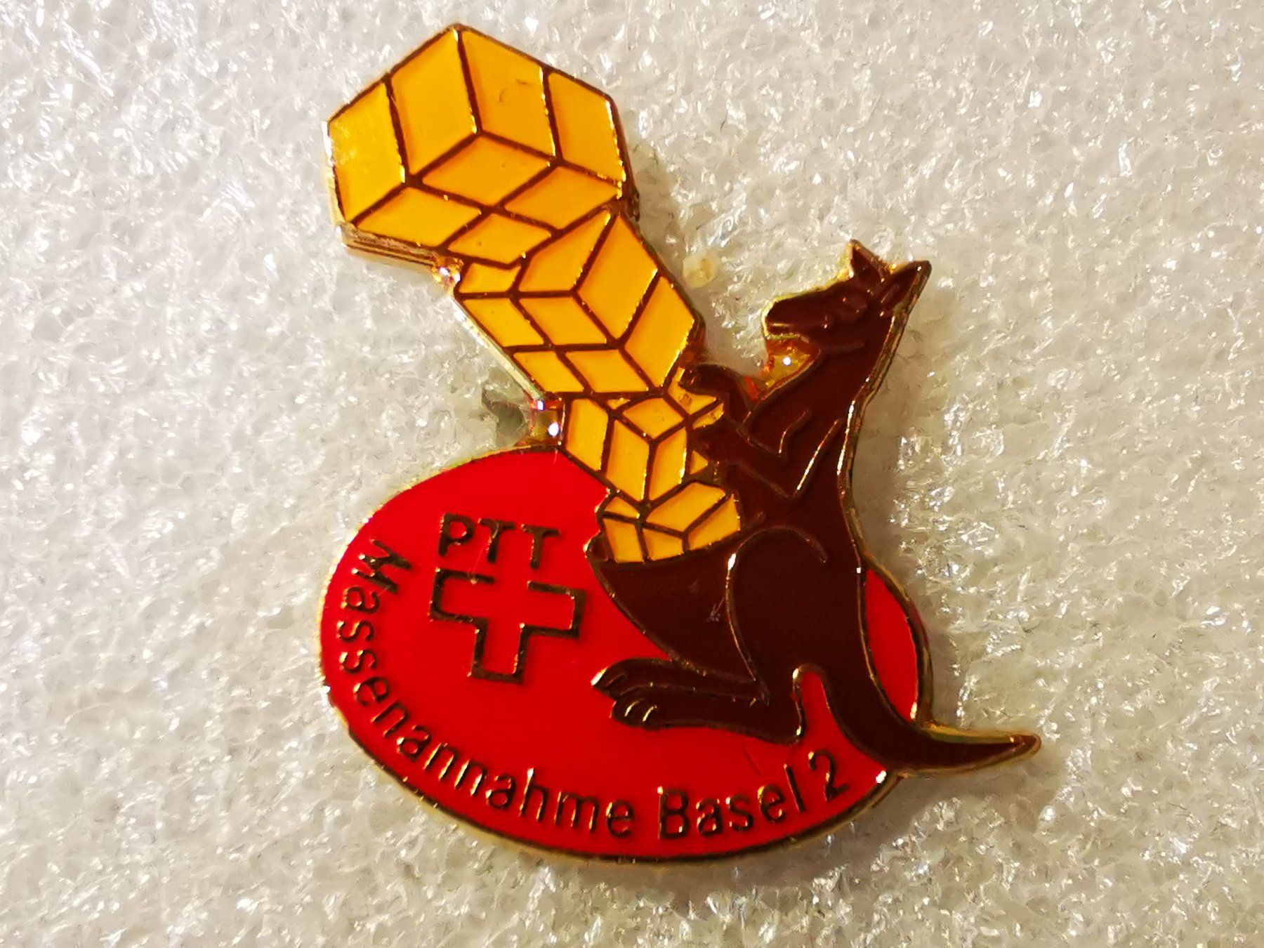 Placchette & Badge: Ansteckpin 155: PTT Massenannahme Basel 2 – Usato da Oppligen venduto da Pin-Fall-Shop