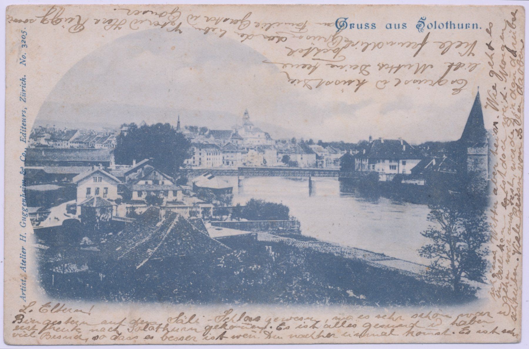 Cartoline postali: Solothurn 1899 Ansicht – Usato da Lützelflüh-Goldbach venduto da blauerkranich