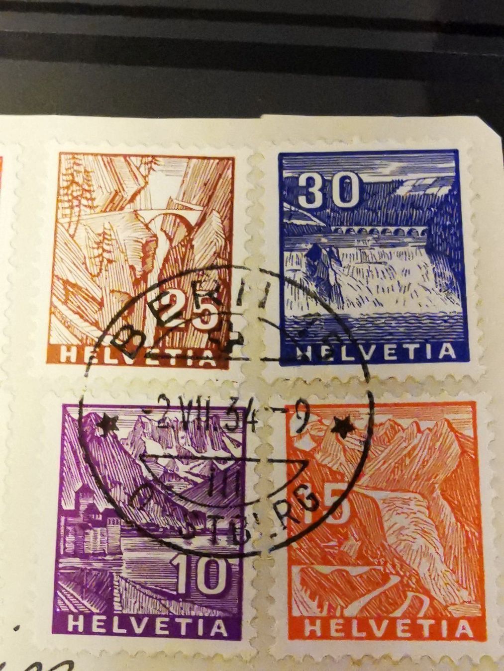 Tutti i francobolli: 194-200 (1500.-) ET – Usato da Wangen venduto da Abartix 2