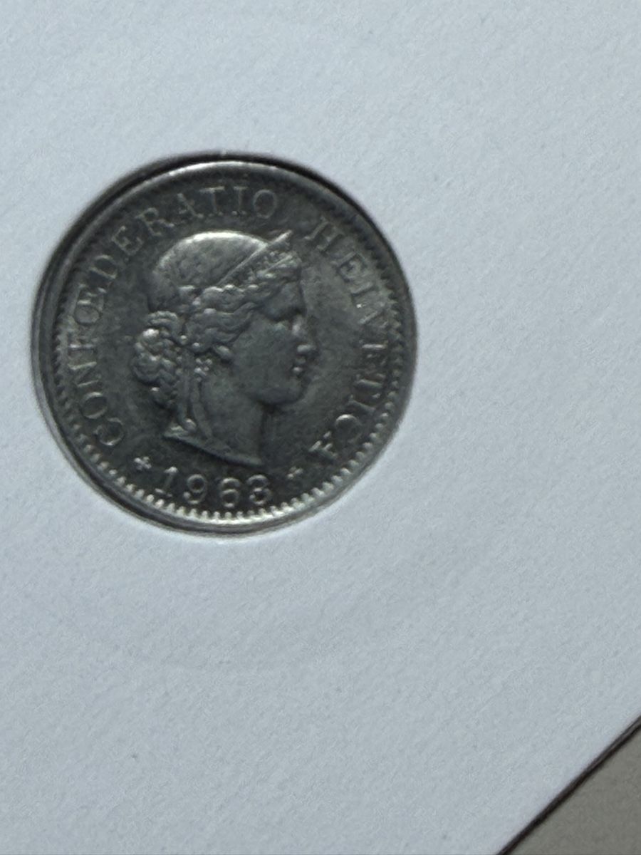 Alle Münzen: CH - 5 cts - 1963 – Gebraucht aus Payerne von Mike1682 1