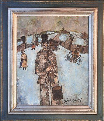 Dipinti: Georges Girard - Tableau "Le ramoneur" (1986) – Usato da Montmelon venduto da canelle-12 1