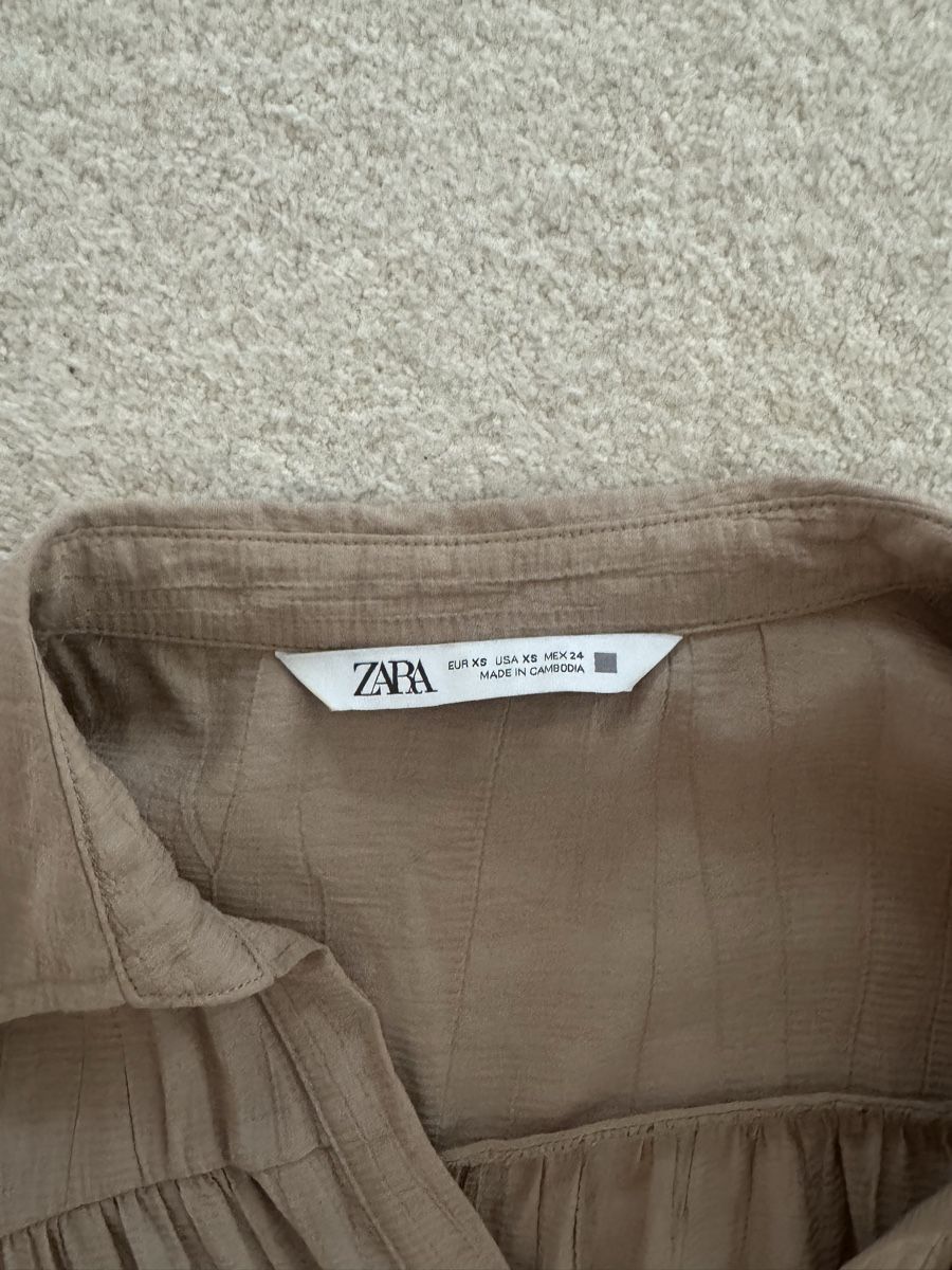 Zara Chemisiers: Beige Longbluse / Kurzkleid – D'occasion à Binz par kratzer01 1