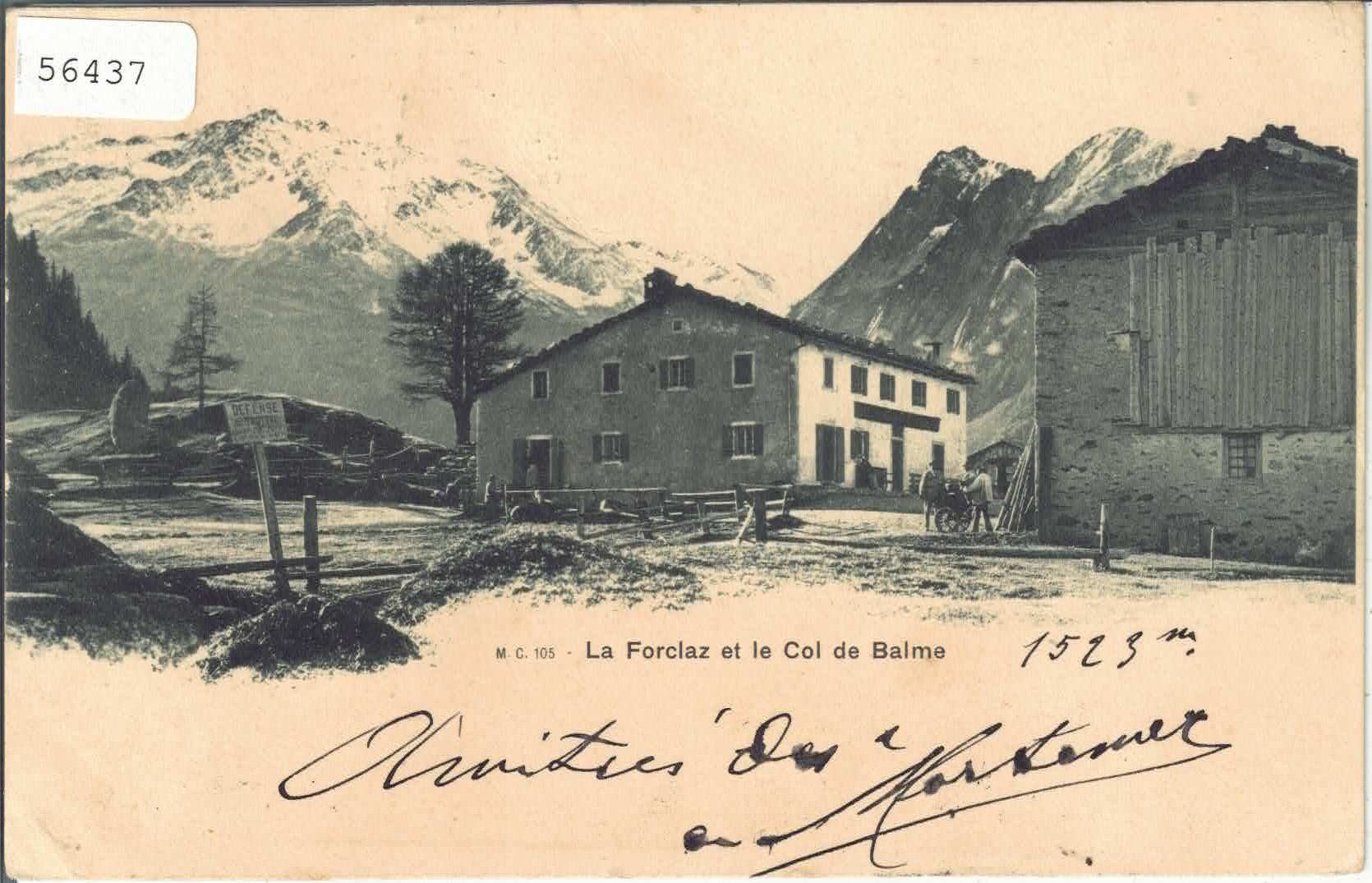 Ansichtskarten: La Forclaz et le Col de Balme - animee – Gebraucht aus Ettingen von Kartenplanet
