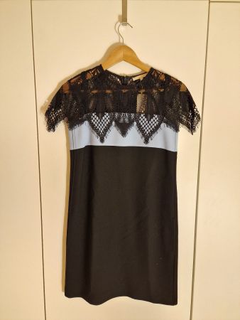 Maje Paris Spitzenkleid Schwarz/Blau Gr. 1 – Neu mit Etikett