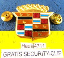 CADILLAC AUTO RIESEN-PIN ENAMEL GOLDIG 35x31mm GROSSS GOLDIG