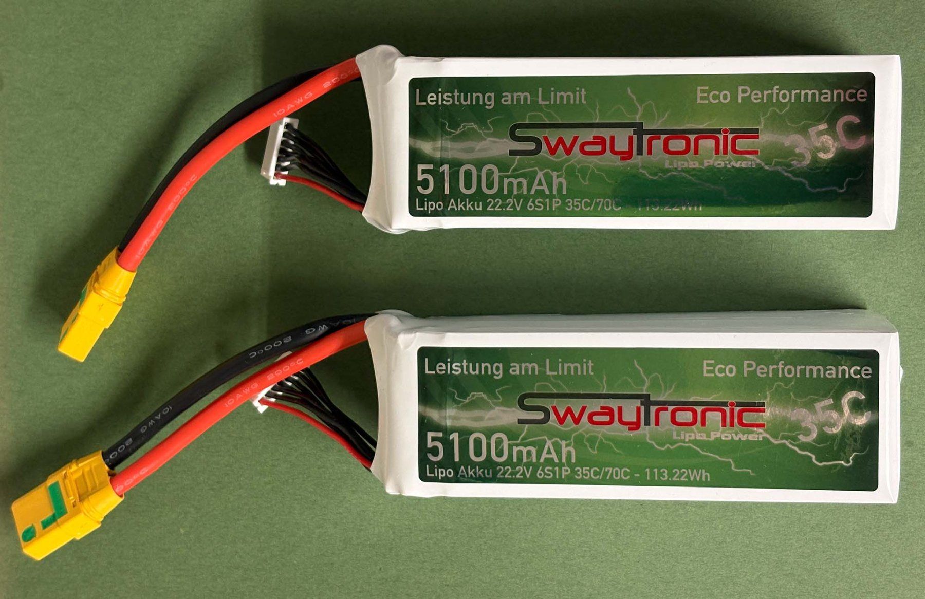 Swaytronic Batterie, Caricabatterie & Alimentatori: 2 x Akku LiPo 6s, 5100 mAh – Nuovo (secondo la descrizione) da Frick venduto da TOMAPO 3