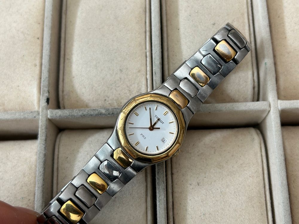 Cartier Montre Ballon Bleu 28mm en acier et or jaune pour femmes
