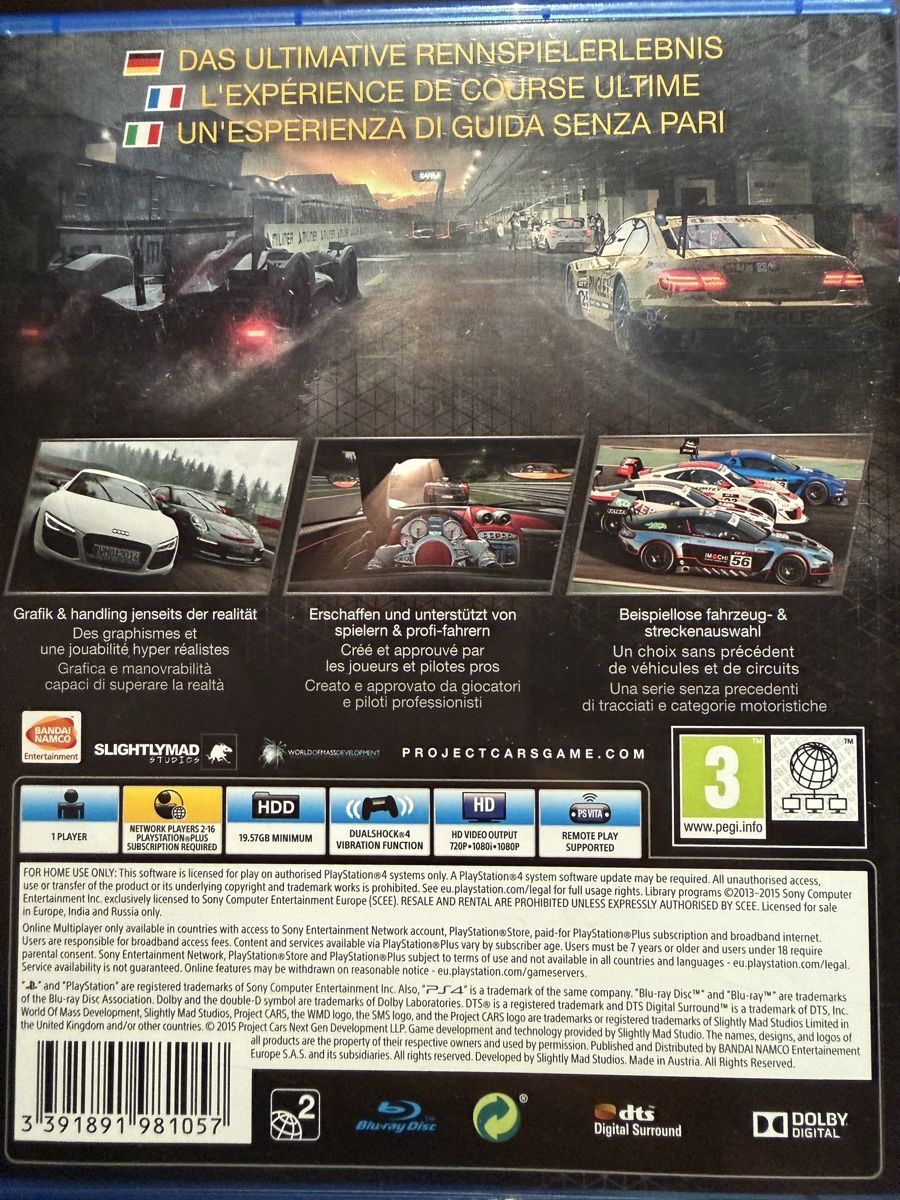 Sony Giochi: PS4 Project Cars  – Usato da Claro venduto da KarinS84 1